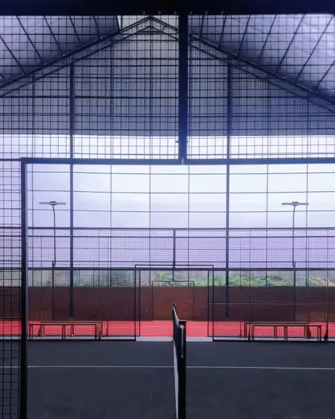 Court looking out to the trees